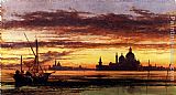 Famous Salute Paintings - 'Sunset Sky, Salute And San Giorgio Maggiore'